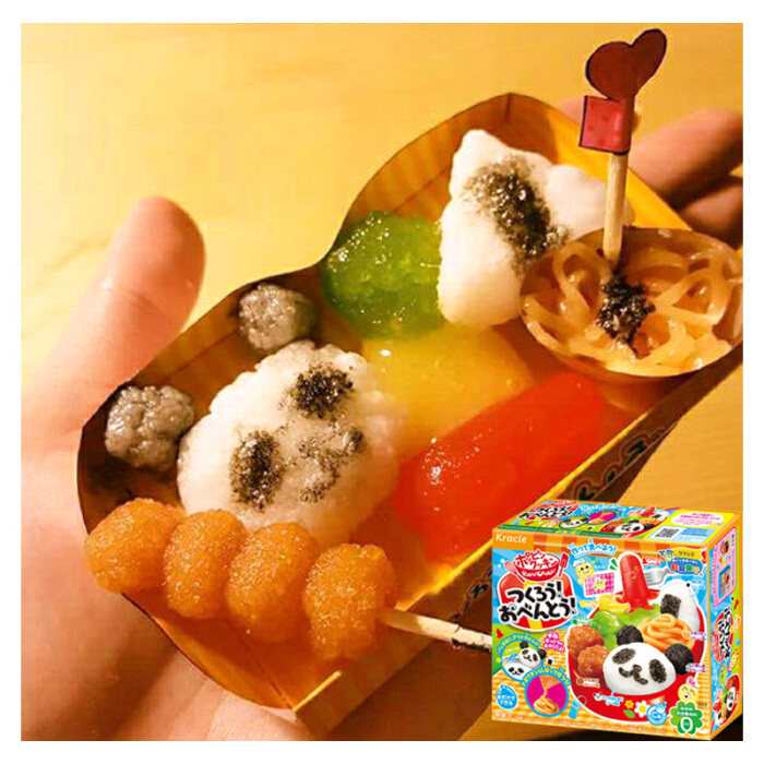日本食玩可食小伶玩具汉堡熊猫便当小林小玲同款食完可以吃的时完