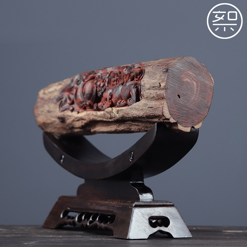 絮旧横财摆件印度小叶紫檀木雕木雕工工艺品家用木雕