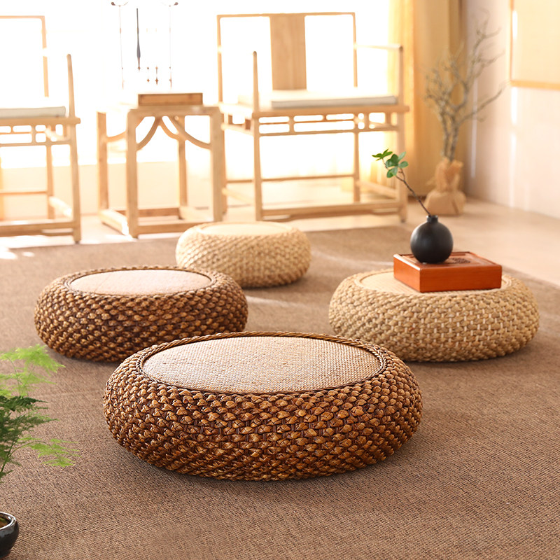 坐垫藤编蒲团日式榻榻米阳台飘窗客厅地上上坐蒲团