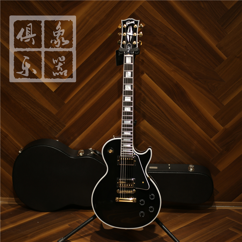 gibson吉普lespaulcustom黑咖吉他吉他-电吉他