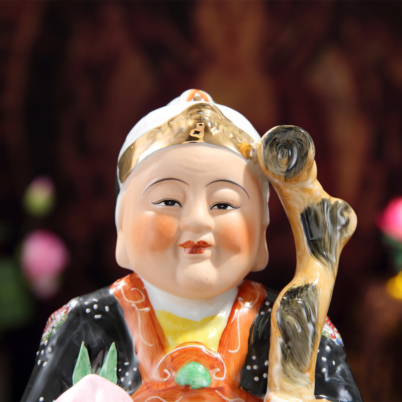 陶瓷老太太神像摆件妈妈保家护法仙道道教佛像摆件