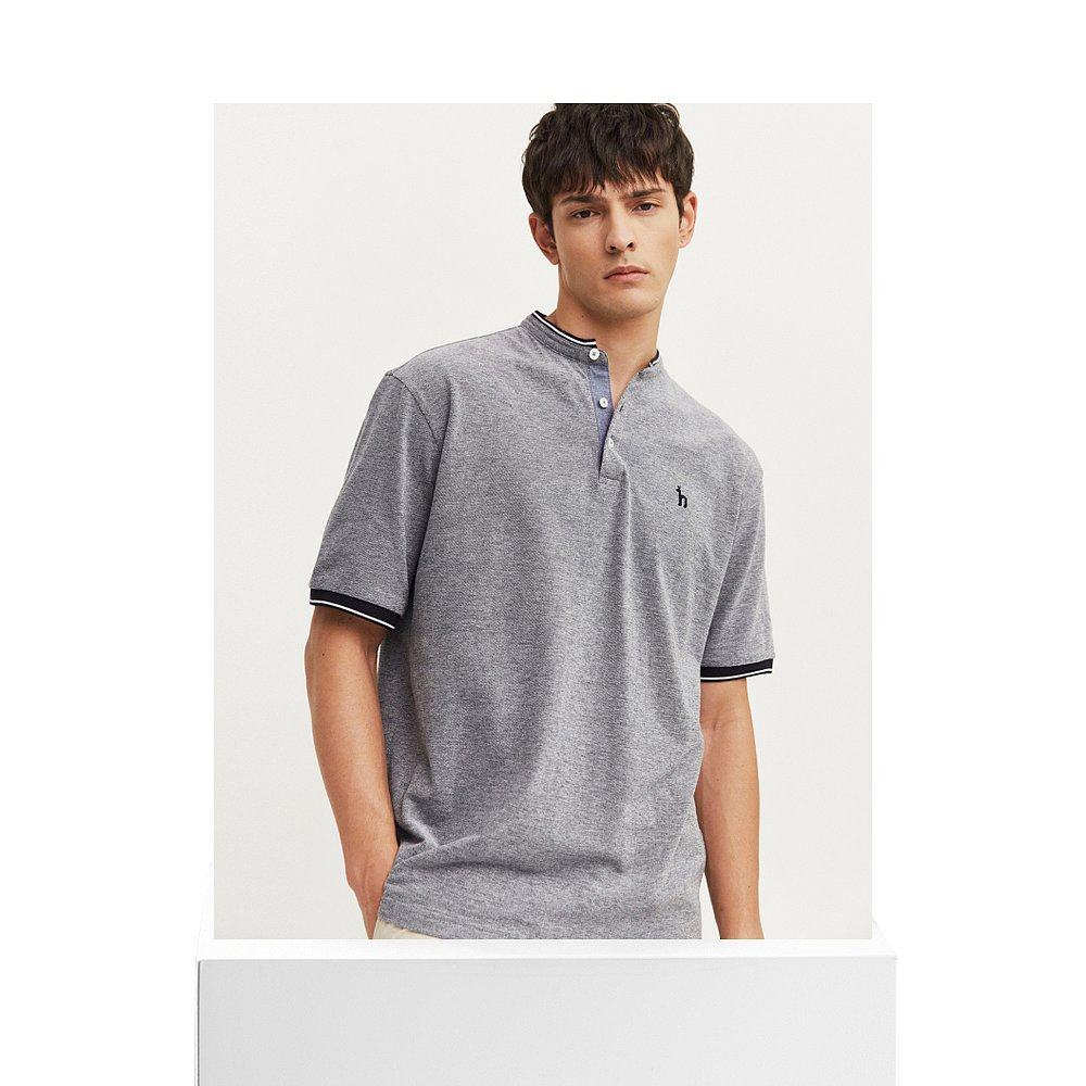 韩国直邮hazzys衬衫21ss藏青青色短袖whts1b431n2衬衫