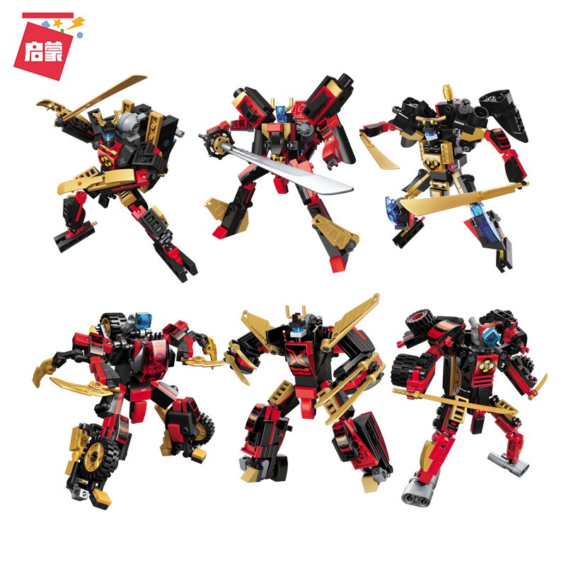 启蒙星陨武神积变战士积木乐高玩具男孩益智拼装变形机器人金刚