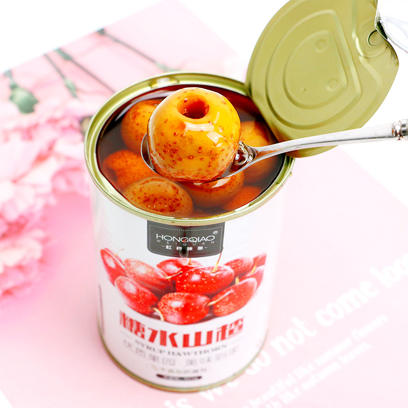 山楂糖水罐头425gx6罐整箱包新鲜水果罐头冷饮冰雹水果罐头