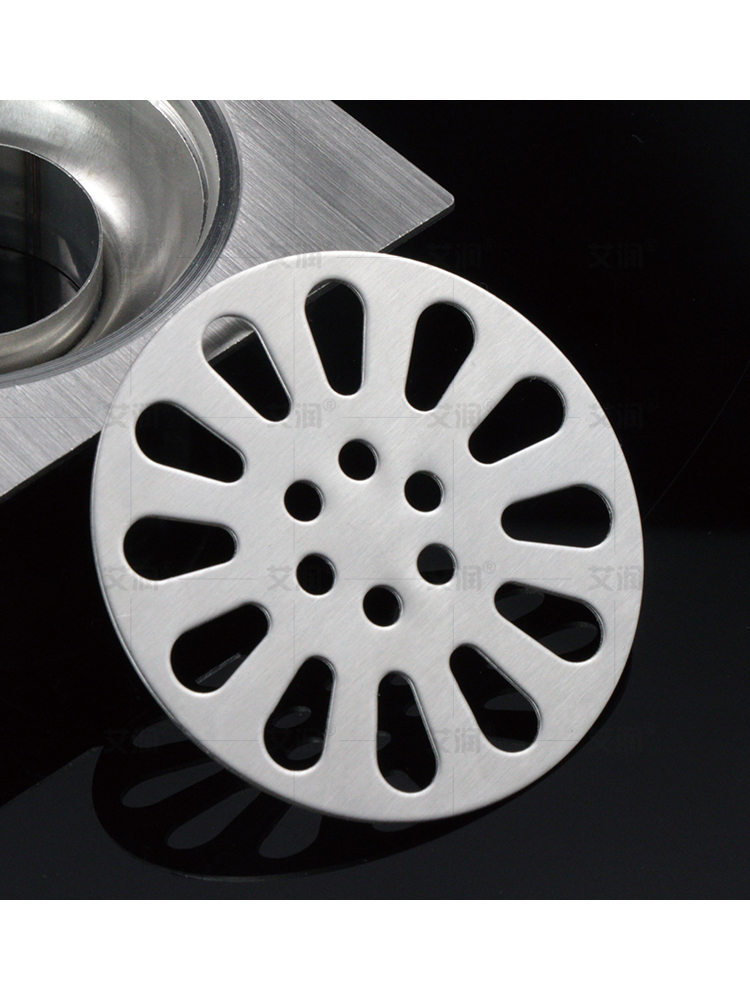 不锈钢地漏盖片背面无碗不带盖板盖子厕所阳台地漏