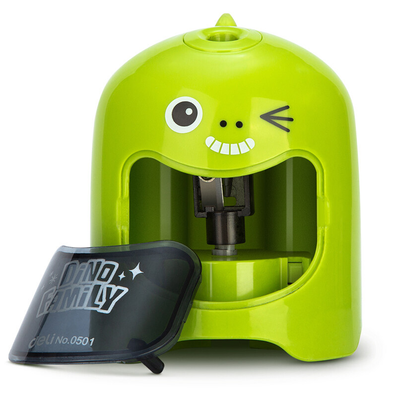 得力0501电动卷笔刀自动削笔器削笔机学生转笔刀刨笔铅笔刀削笔刀