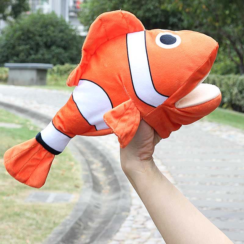 新款小金鱼大号号手娃娃儿童安抚早教游戏玩偶手偶