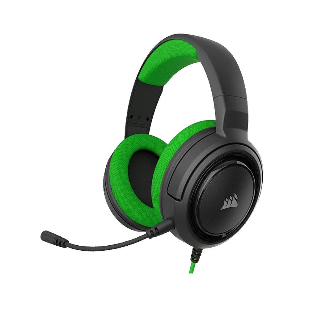 corsair海盗船hs35stereo立体声游戏耳机绿色pcps4开关游戏电竞头戴