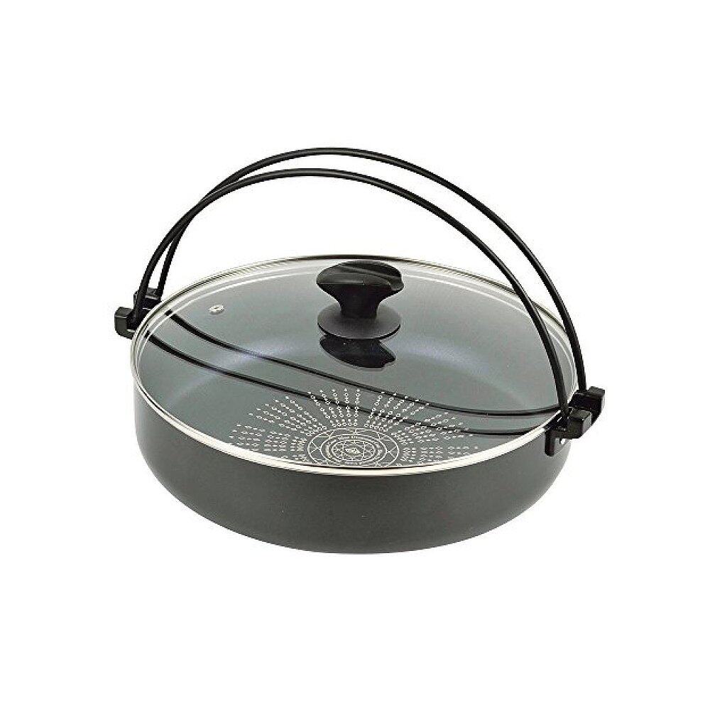 日本直邮pearlmetal日式寿喜烧锅玻璃蓝钻涂层锅组套装