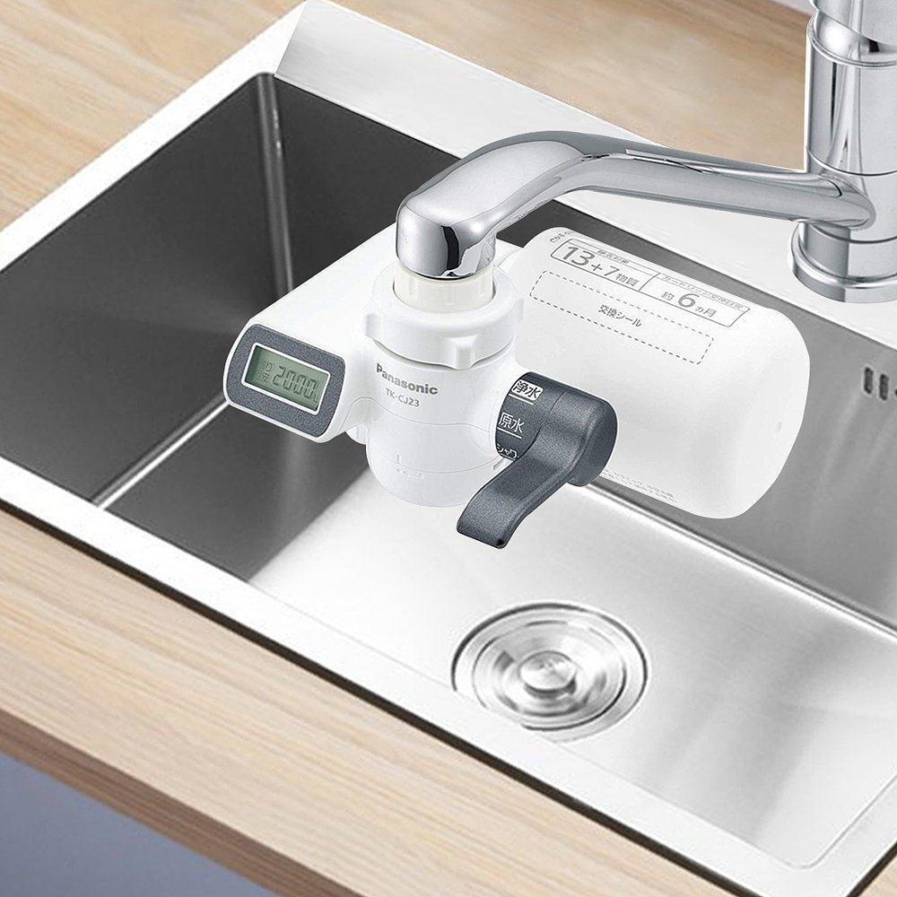日本直邮panasonic松下净水器17种物质过滤tkcj23白色净水器
