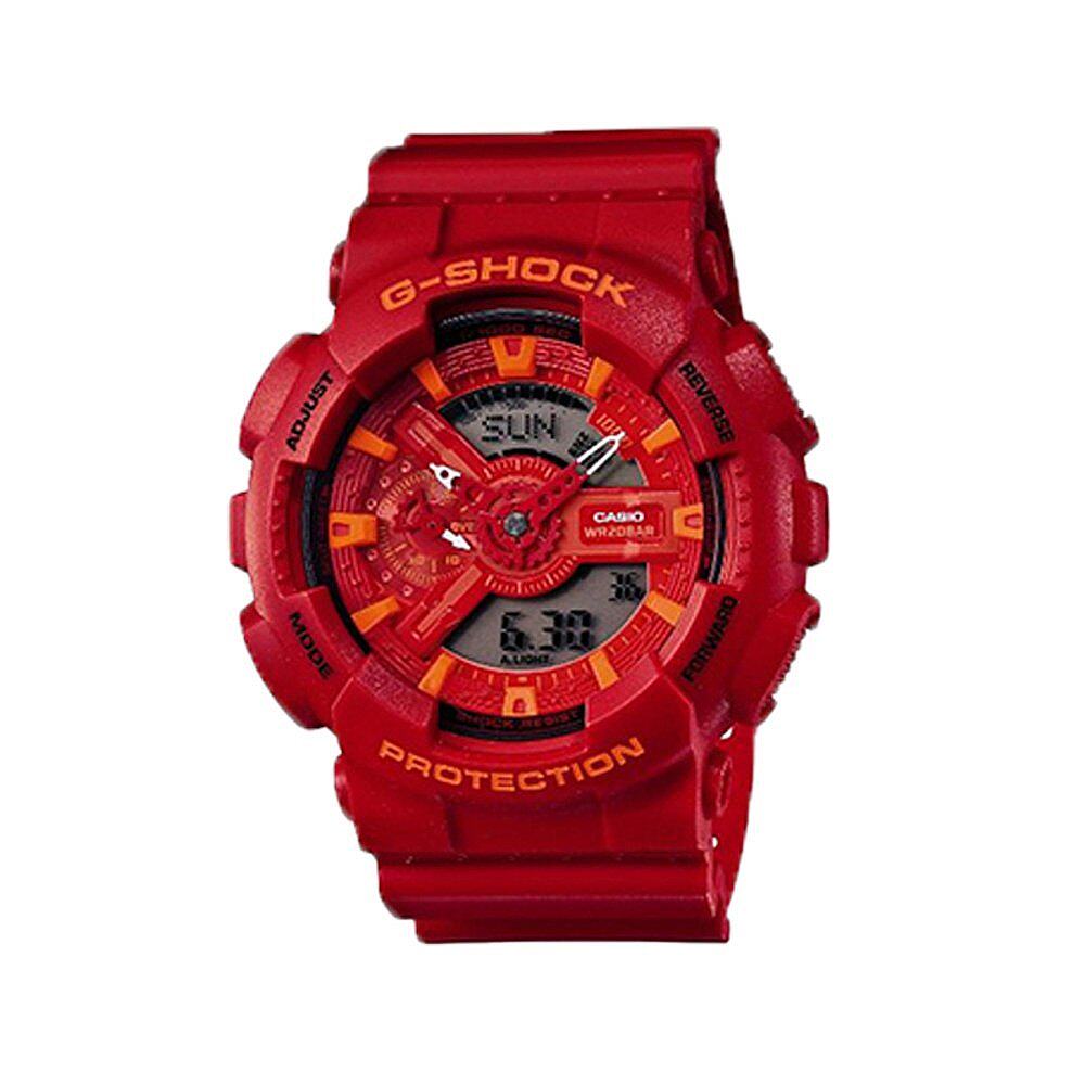 日本直邮casio卡西欧gshock运动潮流男士手表红色日韩腕表