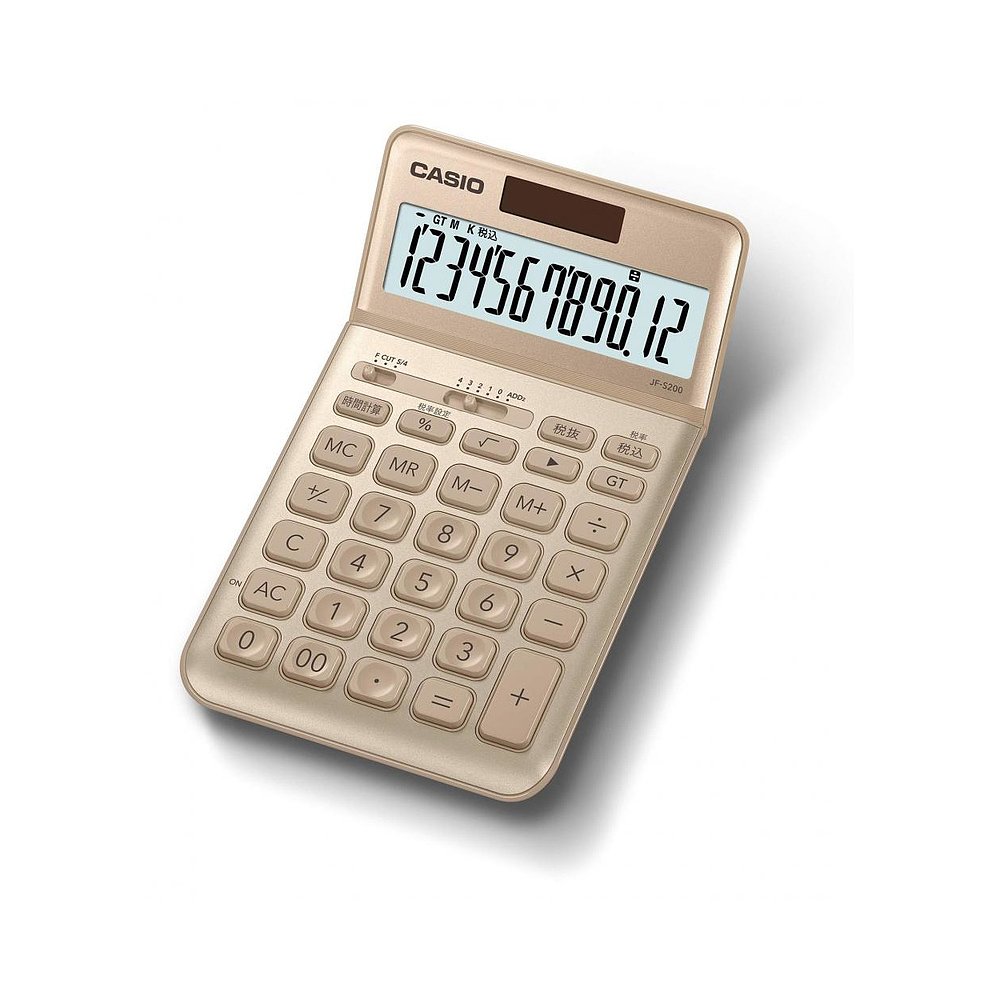 日本直邮casio卡西欧计算器12位数字金子只需输入计算器