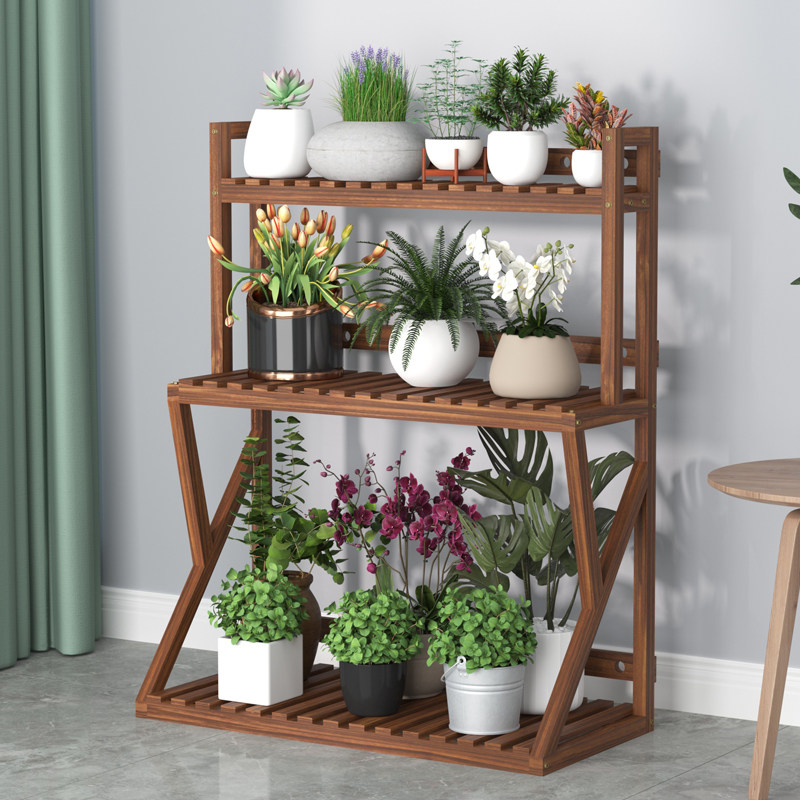 花园花架置物架子客厅多层室内实木阳台绿萝花架