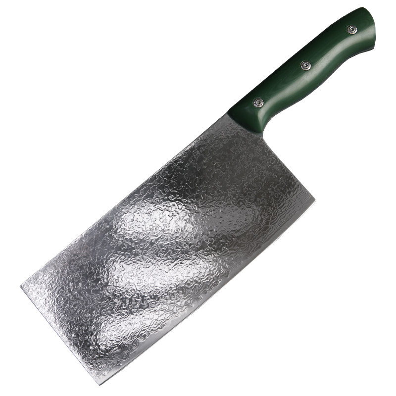 壮家大马士革m390粉末菜刀家用切片切菜厨师日本菜刀