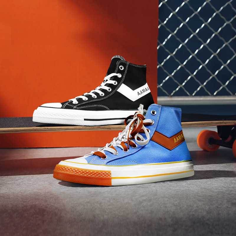 ponyВonk波尼邦克高帮帆布鞋男滑板鞋硫化鞋冬季加厚官方旗舰店