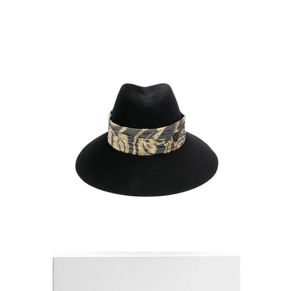 香港直邮maisonmichel黑色阔檐帽子1009034001帽子