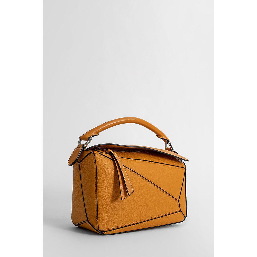 欧洲直邮香港直发loewe罗意威puzzle女士棕色几何手提斜挎单肩包