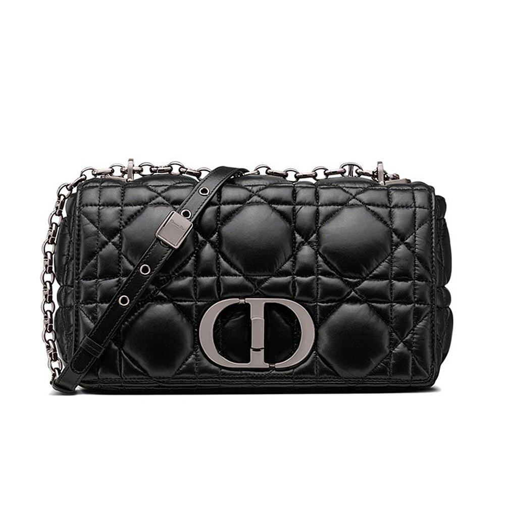 欧洲直邮dior迪奥21秋冬新款caro系列女士中号黑色绗缝藤格纹