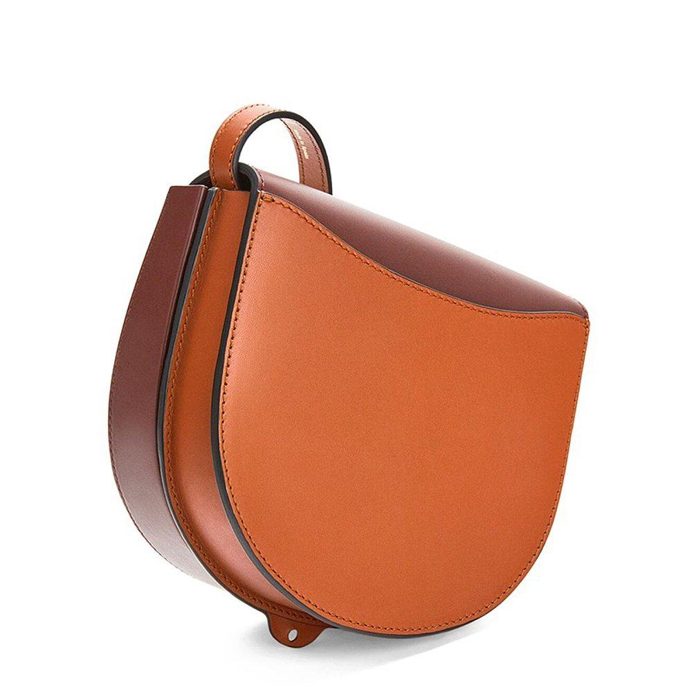 欧洲直邮loewe罗意威21新款heelduo系列女士勃艮第暗棕褐色