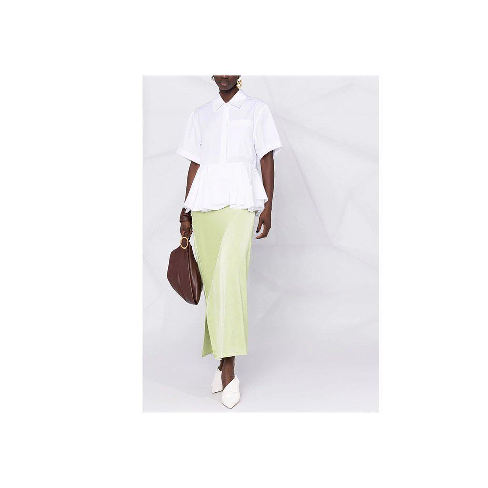 香港直邮jilsander宽松褶边下摆短袖衬衫jspu601755wu245200衬衫