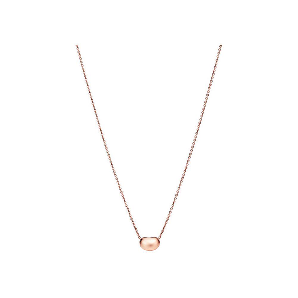 玫瑰欧洲直邮tiffanyco蒂芙尼女士金色18k金豆子项链