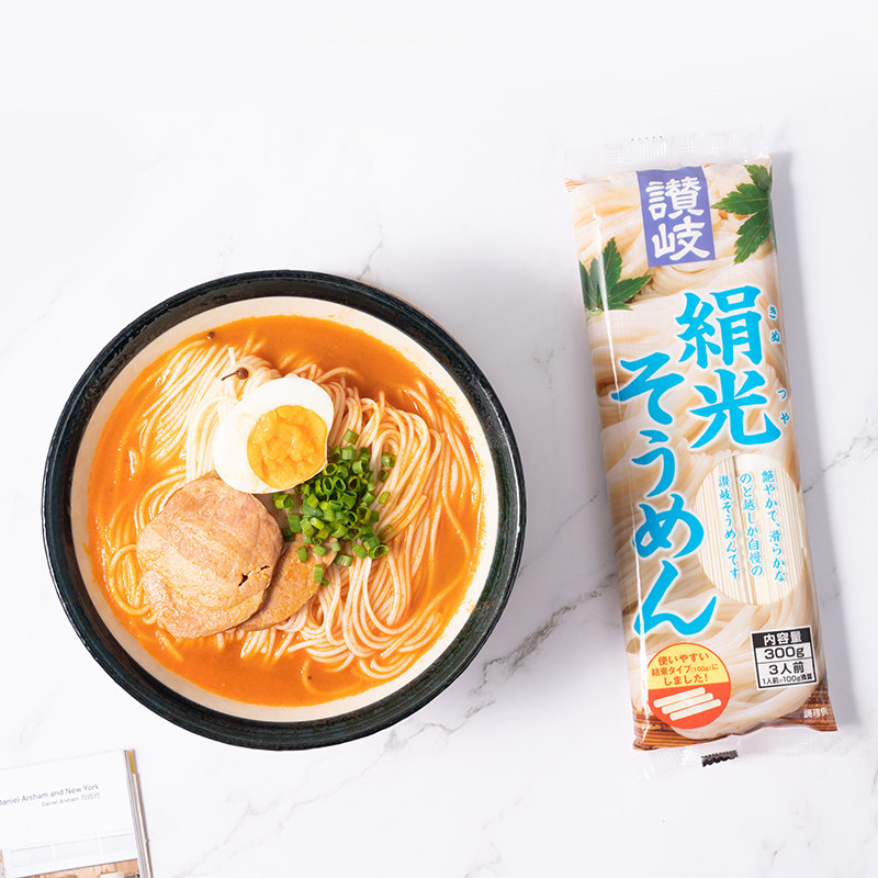 挂面日本进口赞岐绢光日式汤面面条包邮600g面条