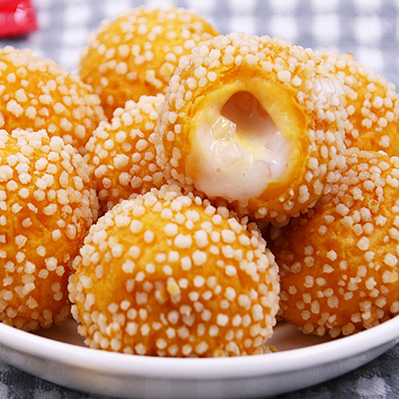 阿诺椰汁流心300g10个爆浆鲜汁球冷冻半成品kfc传统糕点