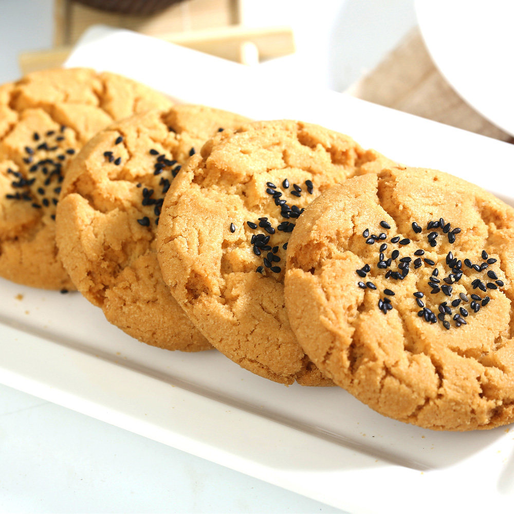 大妈传统糕点芝麻酥饼香脆可口休闲零食500g酥性饼干