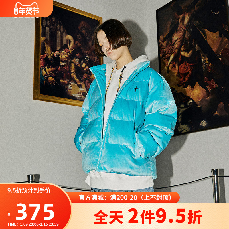 【刘雨昕同款】GRKC 国潮牌短款十字星短绒棉服冬季保暖棉衣外套