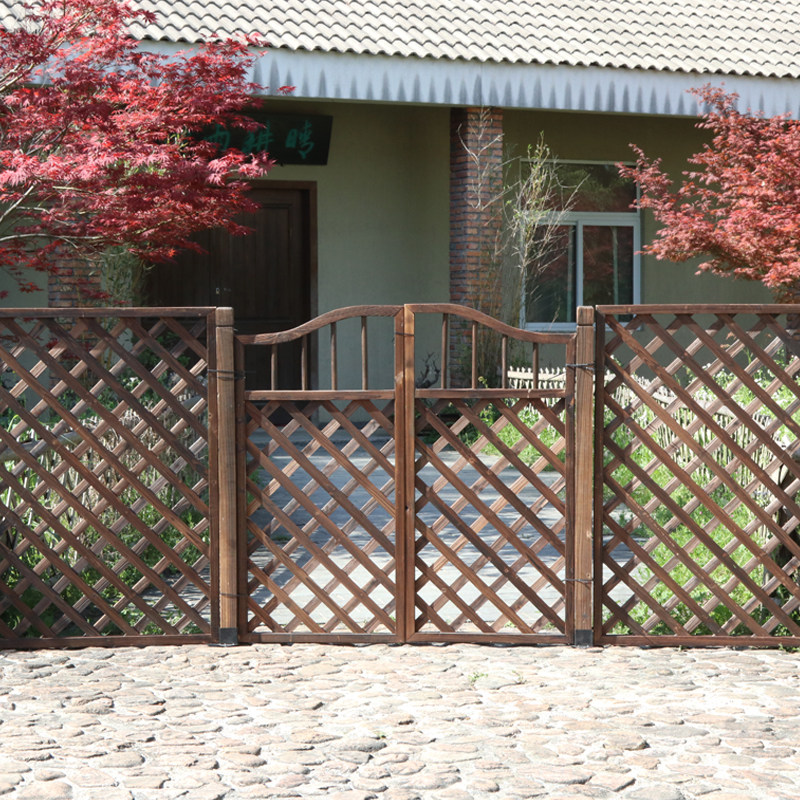 防腐木栅栅栏中式入户花园庭院别墅民宿院子大型篱笆