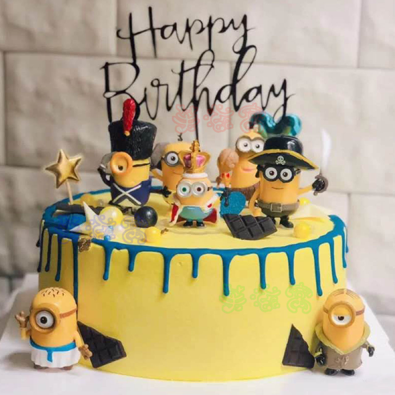 网红小黄人生日蛋糕同城儿童童男女孩卑鄙神偷奶爸蛋糕新鲜蛋糕