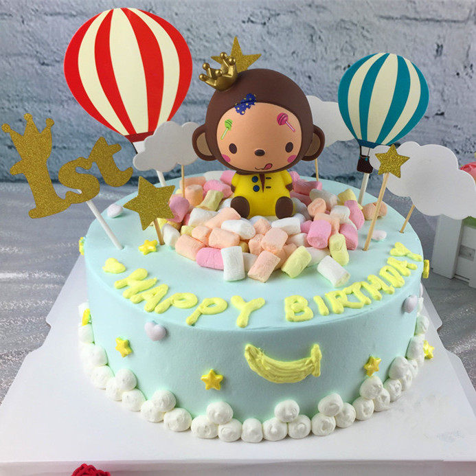 儿童生肖猴子生日蛋糕香蕉猴宝宝宝北京上海广州新鲜蛋糕