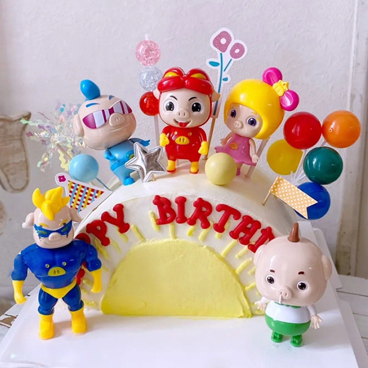 网红猪猪侠生日蛋糕同城儿童男孩女孩小猪猪胖子蛋糕全国新鲜生日蛋糕