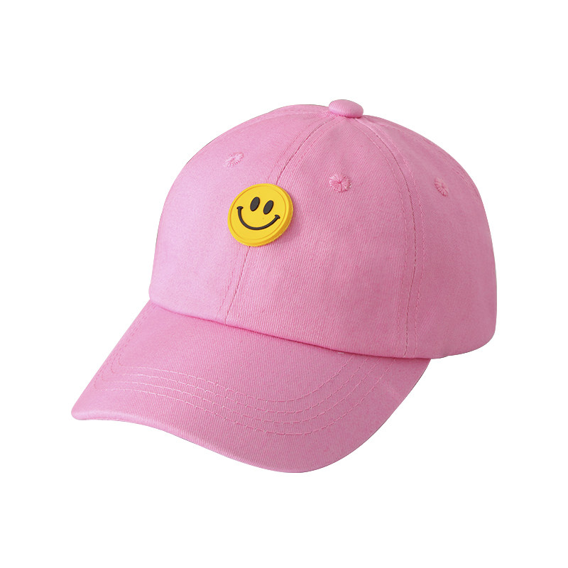 宝宝鸭舌帽春秋秋季男童棒球帽女童韩版笑脸防晒帽子