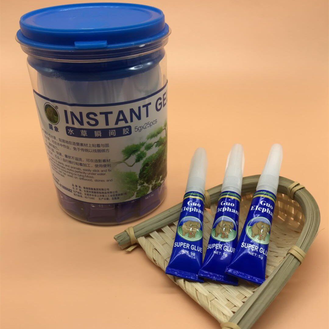 胶水国象骨架水族鱼缸造景石头沾水水草木头造景