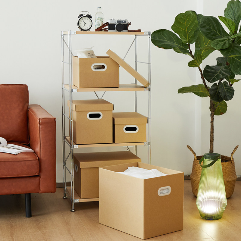 收纳抽屉环保三层特大牛皮纸现货纸质整理收纳箱