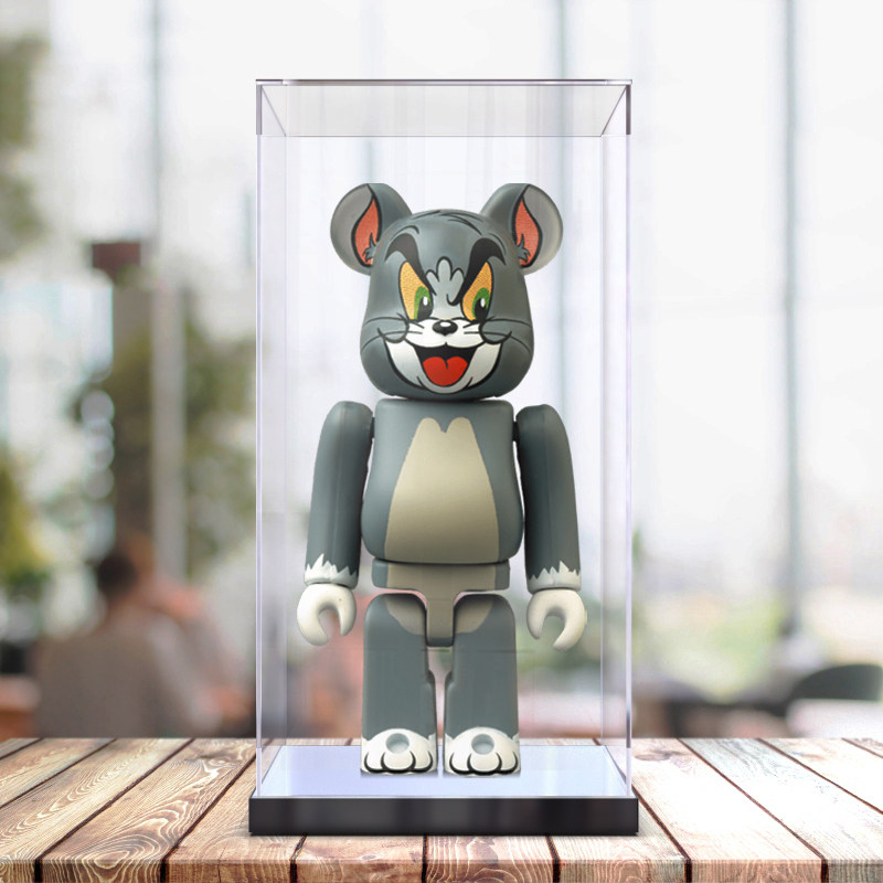 积木熊防尘bearbrick1000玩具动漫模型高透明透明带灯亚克力动漫电子