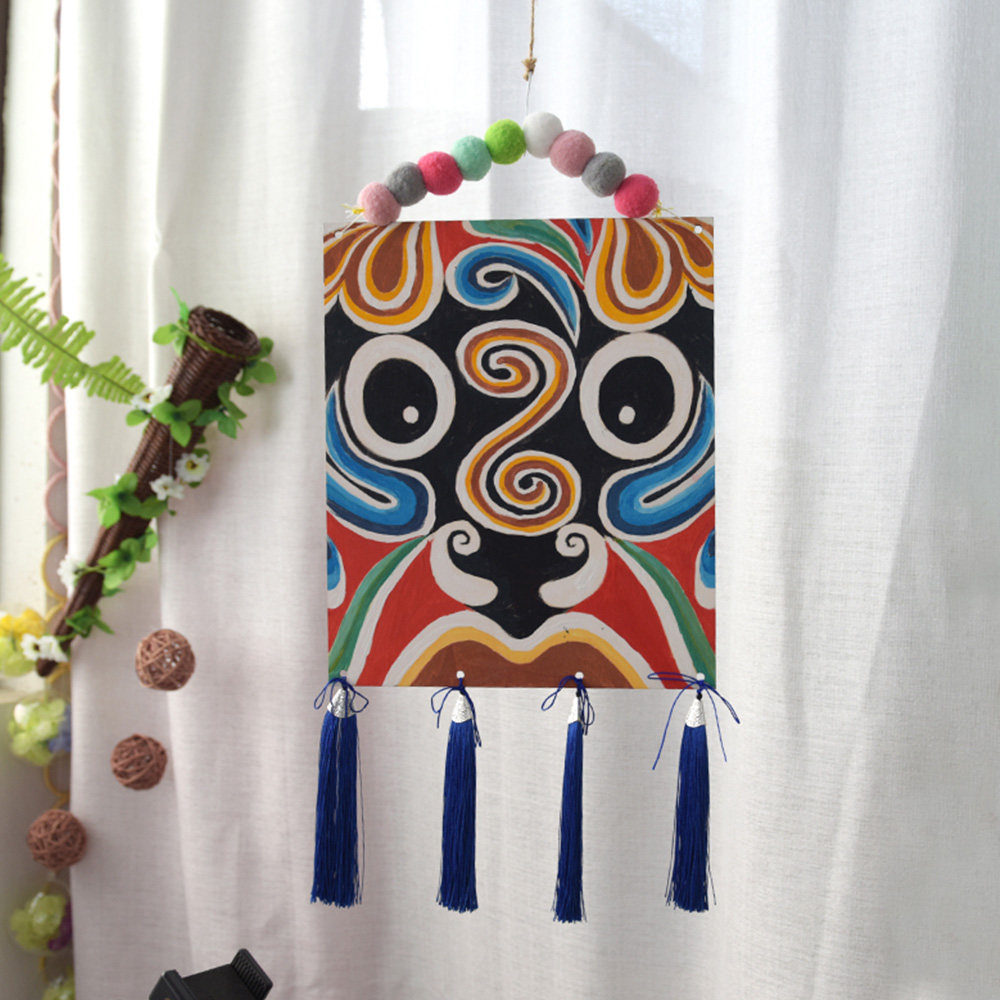 中国国风特色脸谱木挂挂饰幼儿园学校组织美术空中吊饰