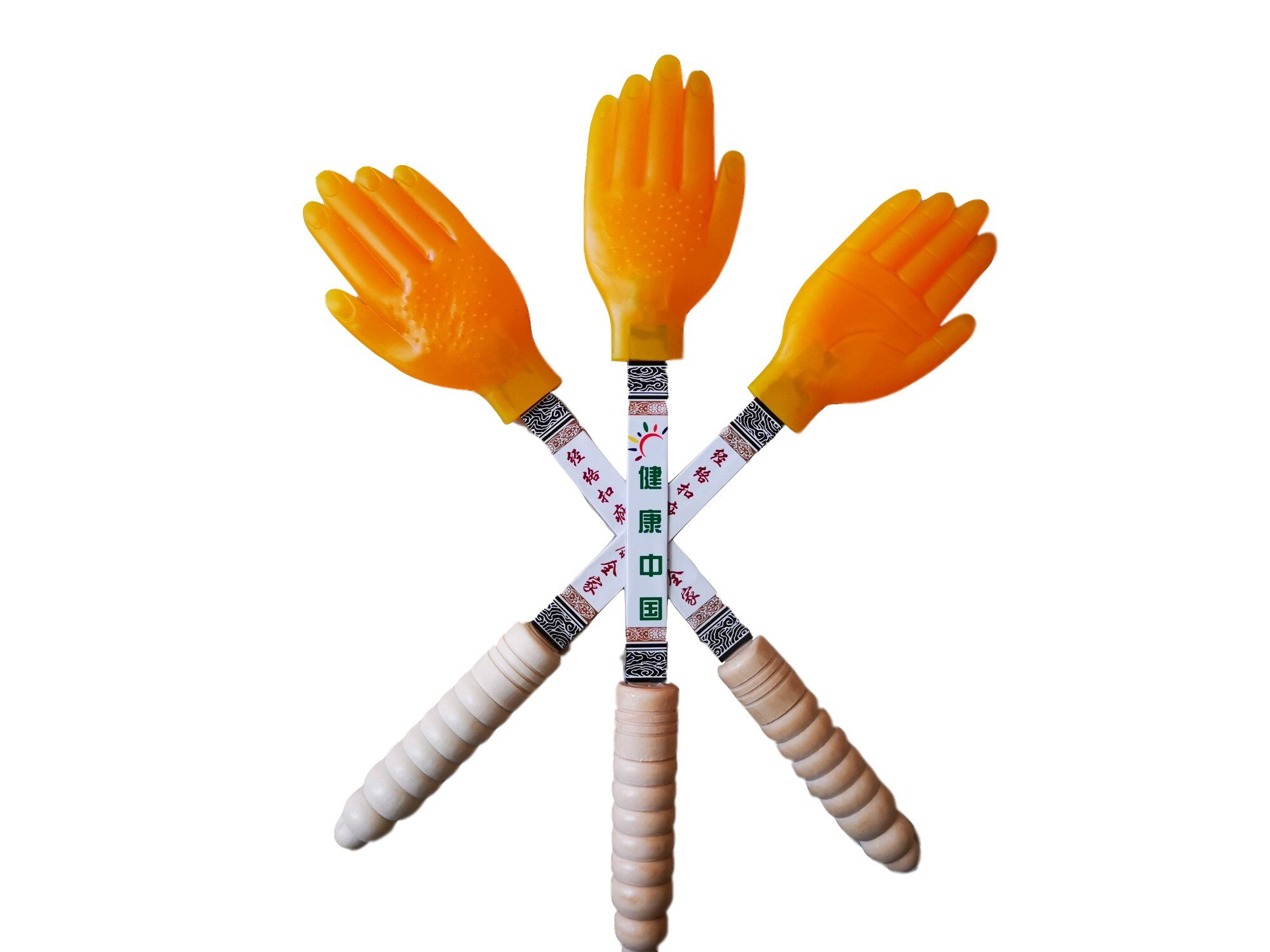 经络拍扣痧拍王洪刚经道堂王洪刚专用小黄手掌型拍打器雷音拍硅胶