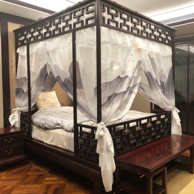 仿明清古典酒店民宿e月洞架子床