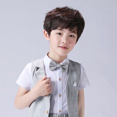 拍照道具小童蓬松头发短卷发头套小孩男童假发整顶假发