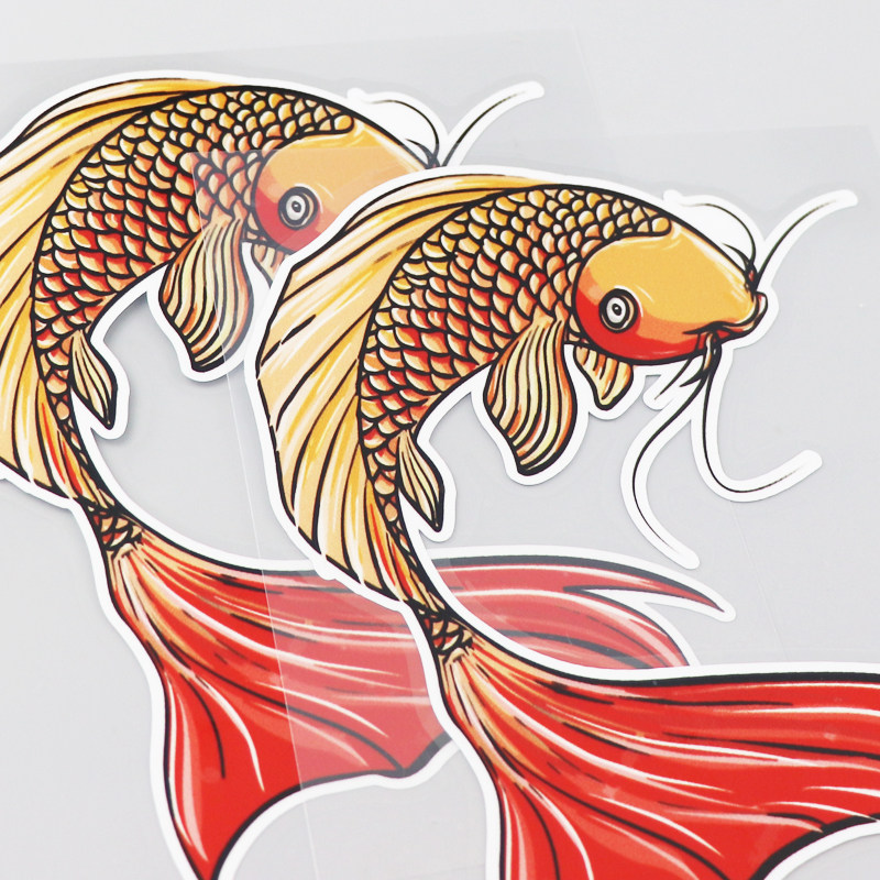 yjzt国风系列锦鲤好运汽车贴纸国潮装饰个性汽车装饰贴