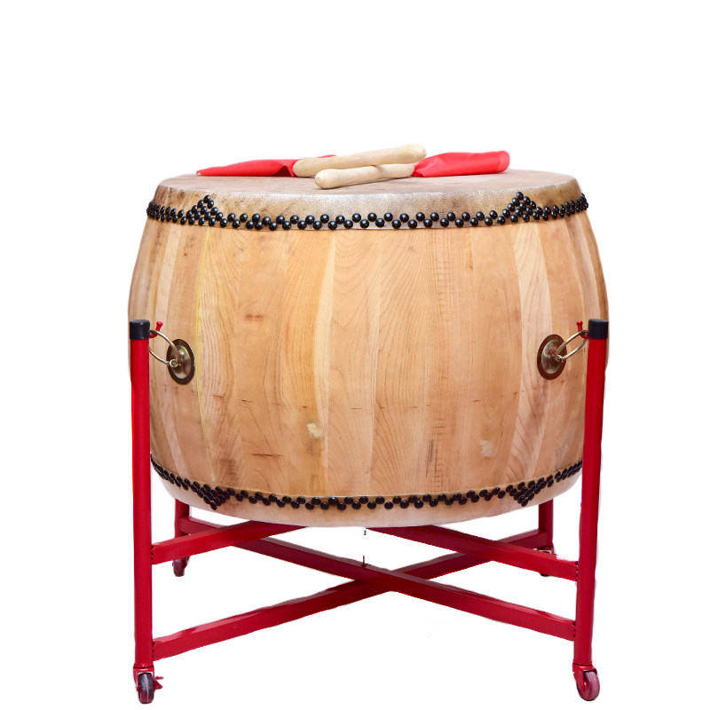 正宗黄牛皮鼓椿木战鼓白茬鼓白坯堂鼓18寸24寸牛皮大鼓原木本色鼓