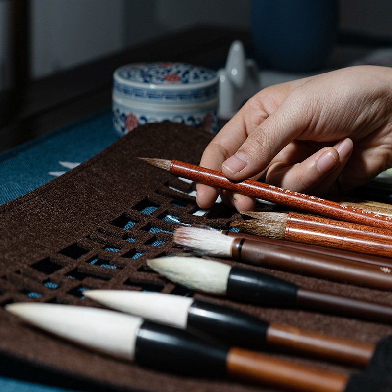 国画专业画笔善琏羊毫中国画工笔画筋笔云叶白云叶毛笔