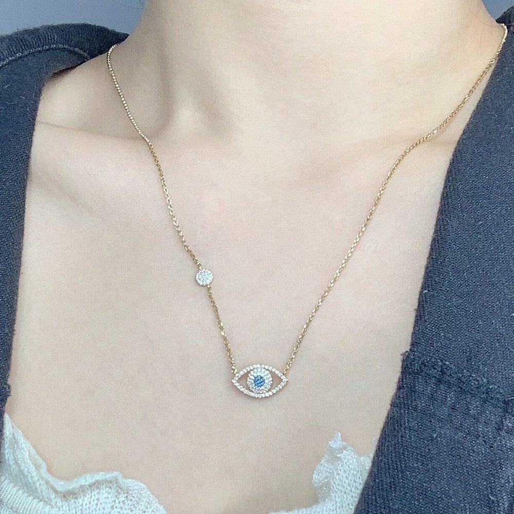 香港直发apmmonaco晶钻幸运恶魔之眼可调调节项链