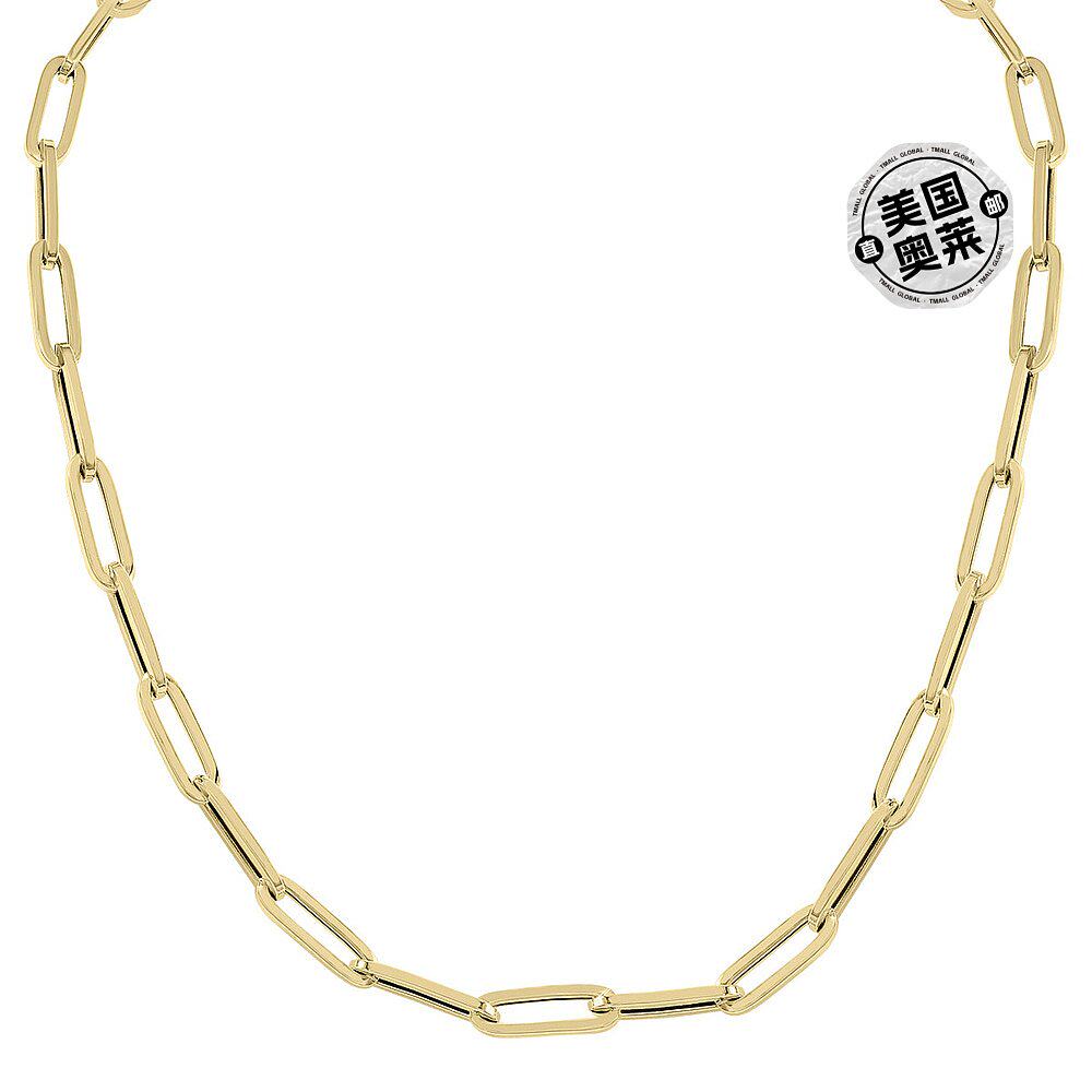 monary14k黄金粗体回形针项链龙虾英寸黄色美国项链