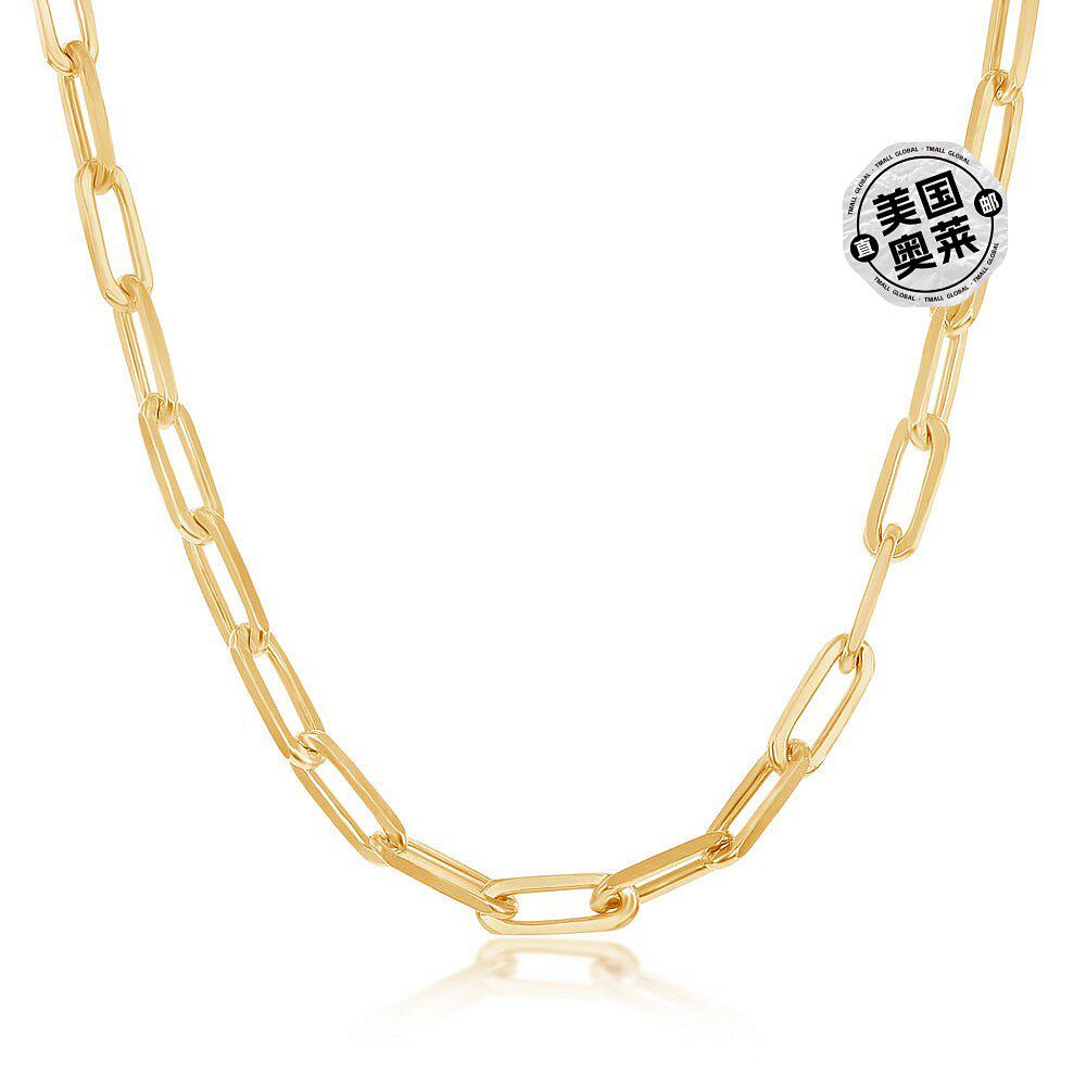 镀金simona纯银毫米回形针英寸美国国奥项链