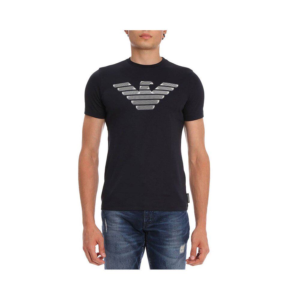 香港直发emporioarmani男士海军蓝色棉质6z1tc01jprzt恤