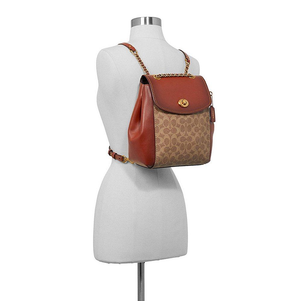 美国直邮coachparker粉色双肩包双肩背包