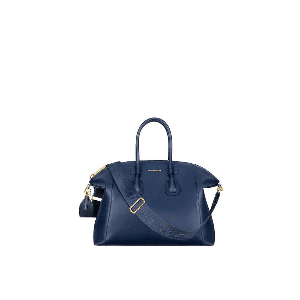 香港直发givenchy纪梵希女士手提包海军蓝字字母印花通用款女包
